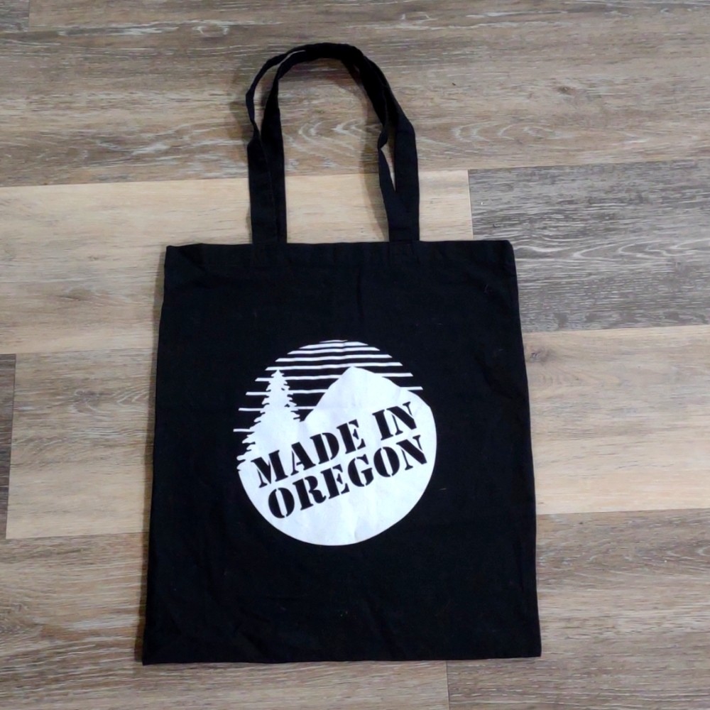 Made in Oregon Black and white tote bag